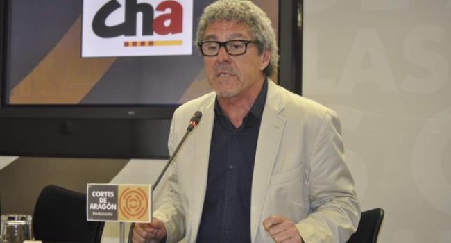 Gregorio Briz, portavoz de CHA en las Cortes.