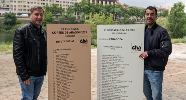 Soro y Bernal en el acto de este viernes en Zaragoza | Foto: CHA