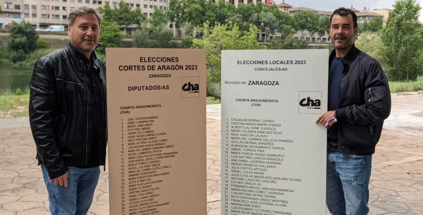 Soro y Bernal en el acto de este viernes en Zaragoza | Foto: CHA