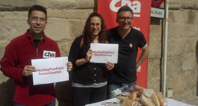 Imagen del acto de CHA celebrado en Alcanyiz.