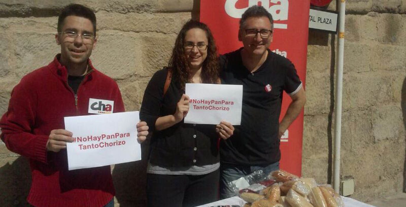 Imagen del acto de CHA celebrado en Alcanyiz.