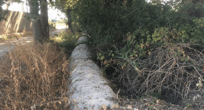 (Archivo) Envista de la Acequia Mayor de Uesca entubada | Foto: EeA