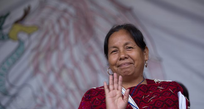 Marichuy, elegida por el Congreso Nacional Indígena como vocera representante para las Elecciones federales de 2018. Foto: Adolfo Vladimir