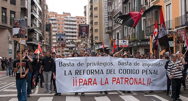 Manifestación de CNT en el 1º de Mayo. Foto: Diego Díaz (AraInfo)