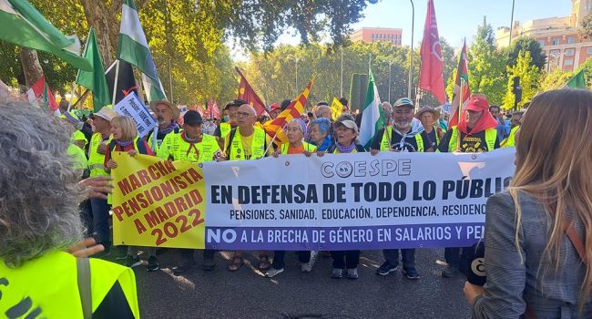 movilización de pensionistas de COESPE