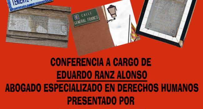 Cartel de la conferencia de esta tarde.