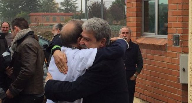 Jabier Salutregi a su salida de la prisión de Burgos. Foto: @berria