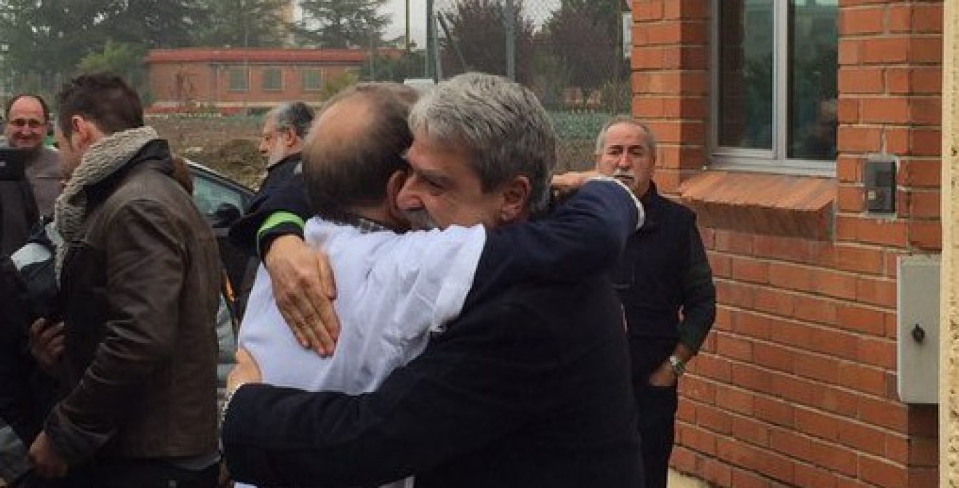 Jabier Salutregi a su salida de la prisión de Burgos. Foto: @berria