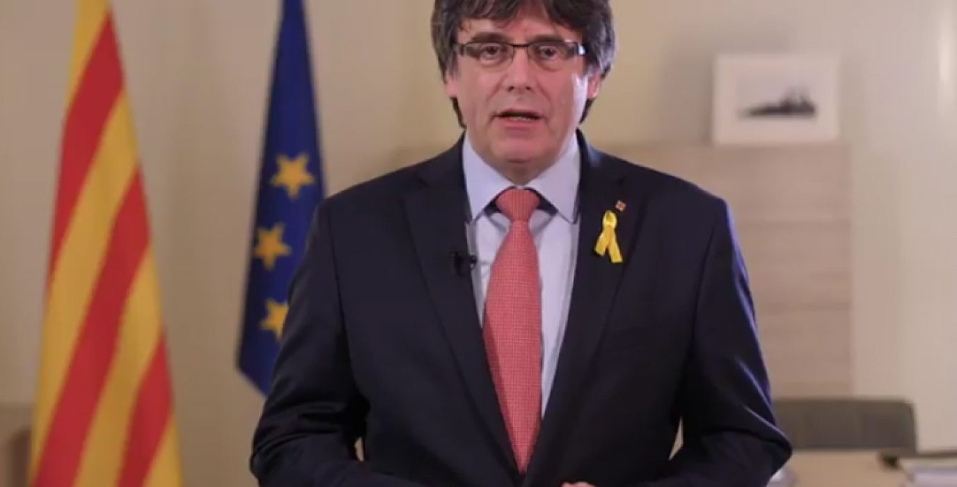 Puigdemont durante una comparecencia desde Bruselas.