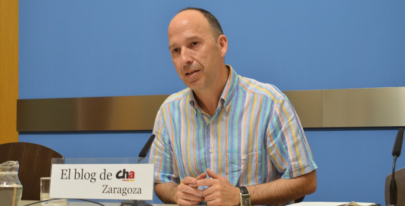 Carmelo Asensio, portavoz de CHA en el Ayuntamiento de Zaragoza.