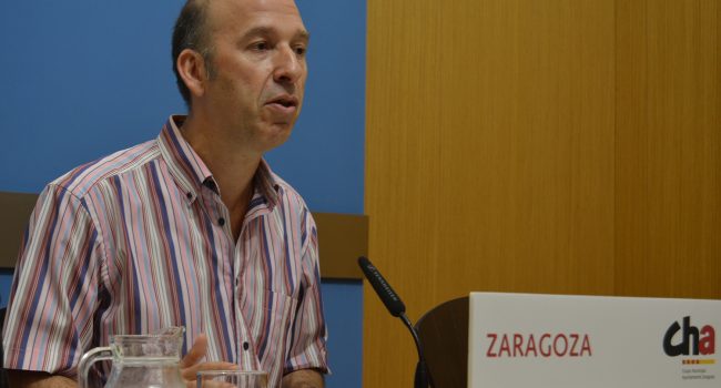 Carmelo Asensio, portavoz de CHA en el Ayuntamiento de Zaragoza.