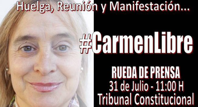 Cartel anunciando la rueda de prensa que celebrarán este jueves.