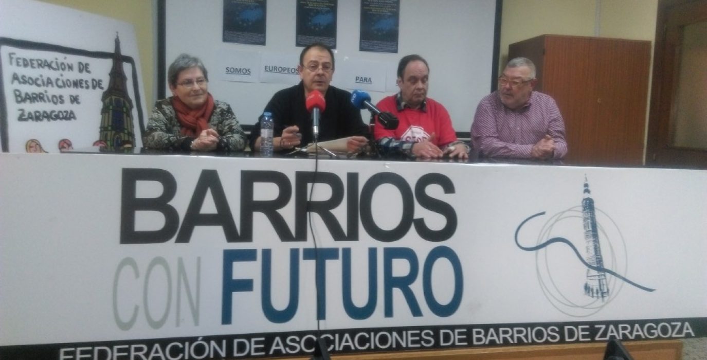 Presentación del manifiesto para exigir el cumplimiento de la Carta Social Europea. Foto: AraInfo