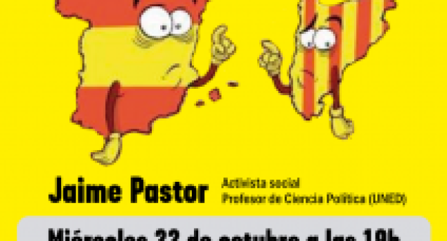 Cartel de la charla de esta tarde.