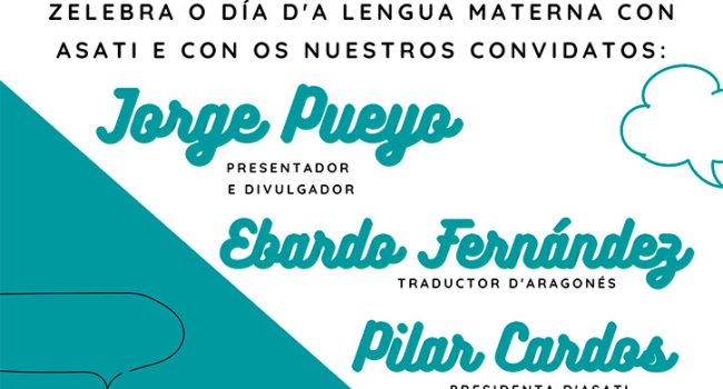 Cartel aragonés Día de la Lengua Materna ASATI 2023