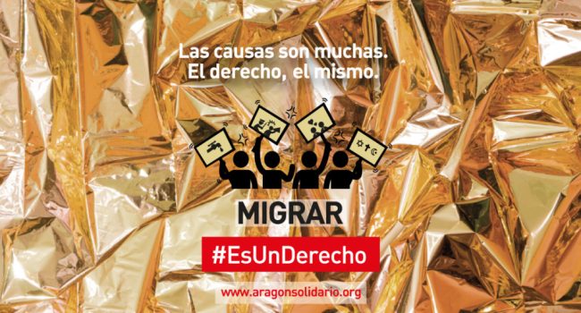 Cartel Migrar es un derecho