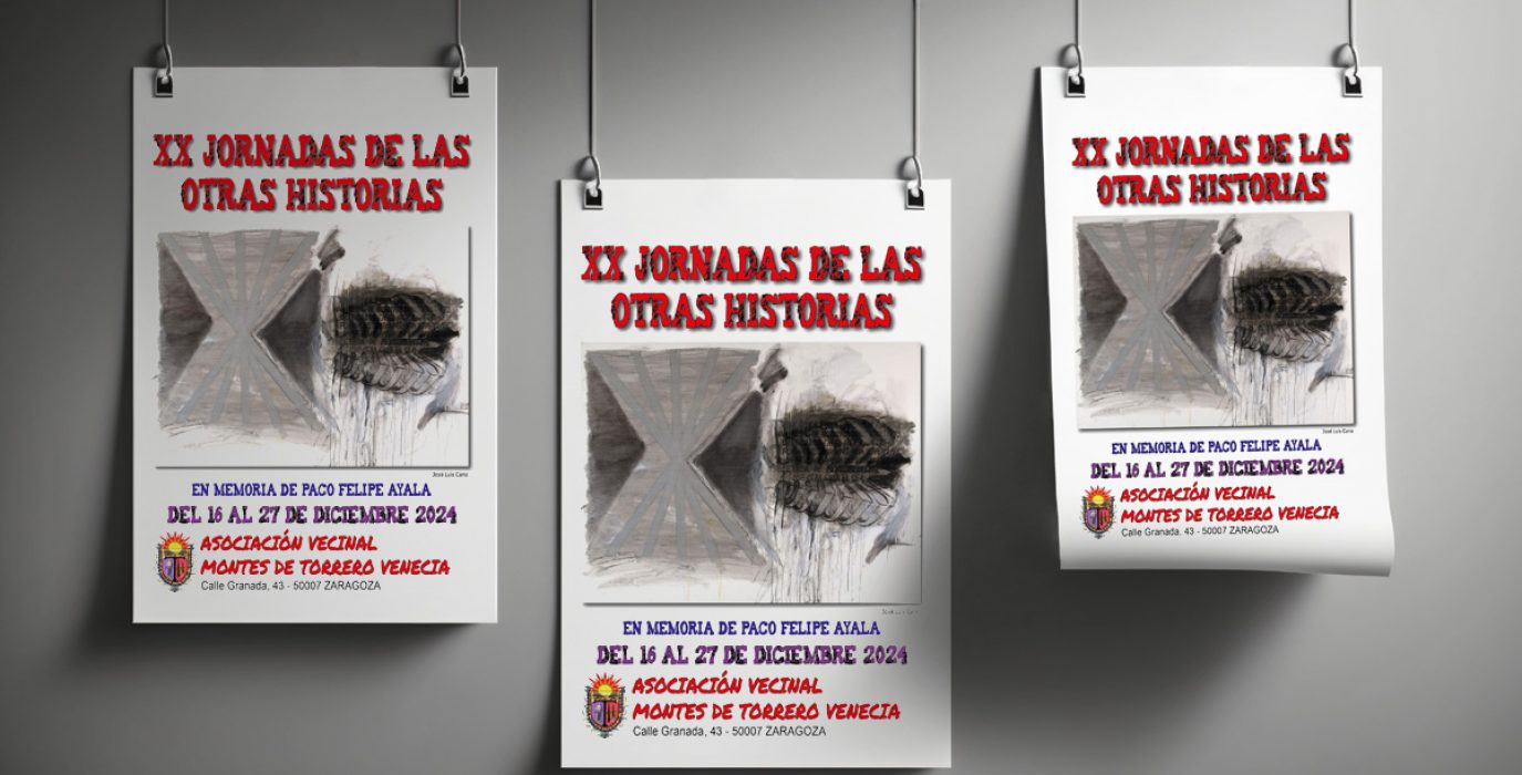 Carteles de las XX Jornadas 'De las otras historias', organizadas por la AV Venecia.
