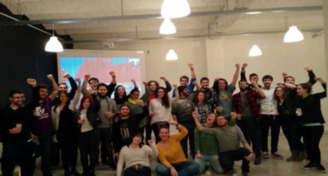 Celebración de la victoria en las elecciones el 22 de noviembre de 2016