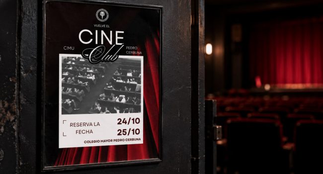 Mockup con el cartel del Cineclub Cerbuna / AraInfo.