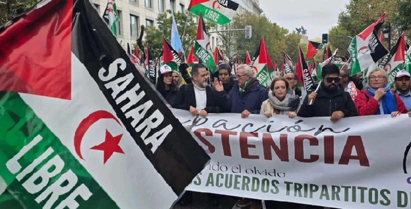 Movilización en Madrid por un Sahara Libre | Foto: Abdulah Arabi / Frente Polisario