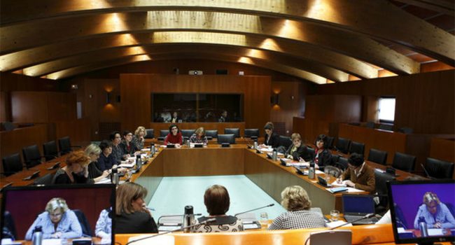 Reunión de la Comisión Especial de Estudio contra las Violencias Machistas de las Cortes de Aragón.
