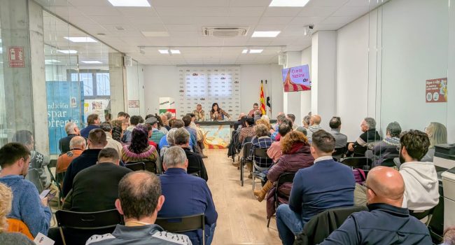 Lasobras preside el Comité Nazional de CHA celebrado este sábado.
