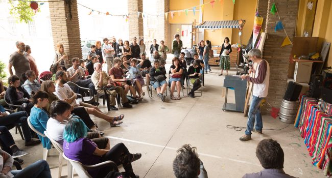 Presentación de La Comunidaria el pasado 26 de mayo de 2018 en el CSC Luis Buñuel de Zaragoza. Foto: Pablo Ibáñez