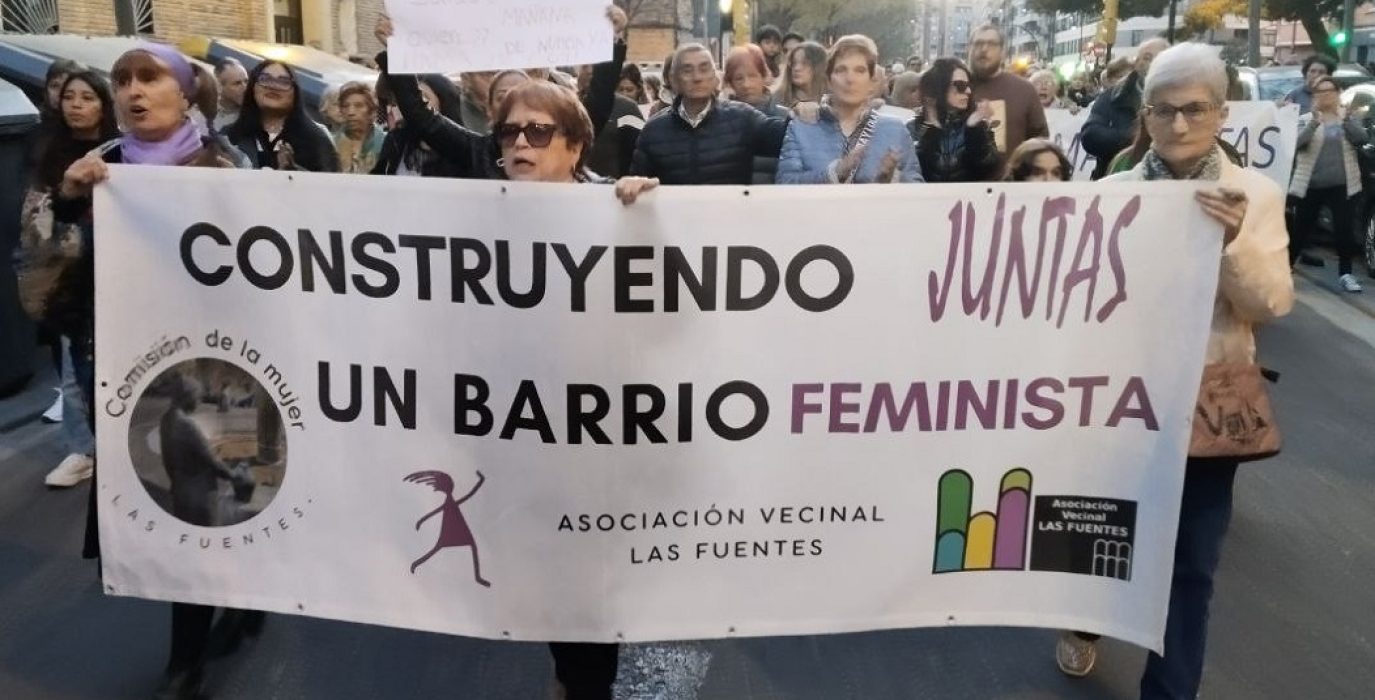 Concentración contra el terrorismo machista Las Fuentes Zaragoza 3