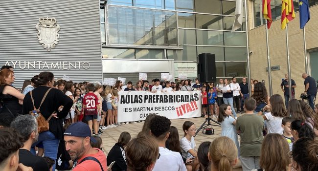El alumnado, Ampa y claustro del Martina Bescós de Cuarte de Huerva exigen a la DGA “que cumpla sus compromisos”