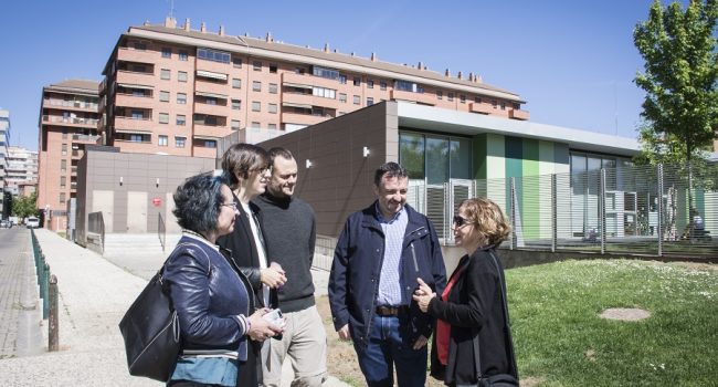 Violeta Barba ha estado este lunes en la Escuela Infantil Parque Bruil.