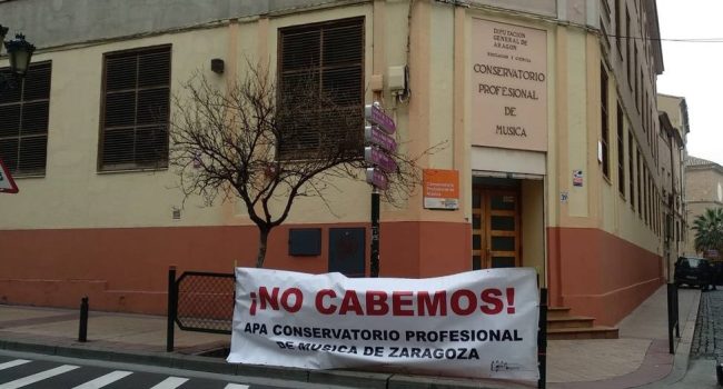 Las demandas de la comunidad educativa del Conservatorio Profesional de Música de Zaragoza se escucharán en las Cortes
