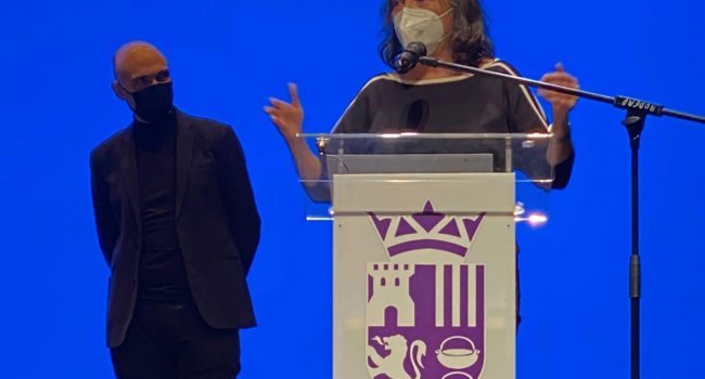 Cristina Yáñez en el Certamen Estatal de Teatro para Directoras de Escena.