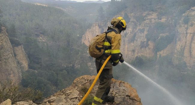 Imagen de archivo del incendio en San Agustín en la Comarca de Gúdar-Javalambre |  Foto: Gobierno de Aragón