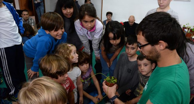 Una de las actividades en el Aula de la Naturaleza durante este curso.