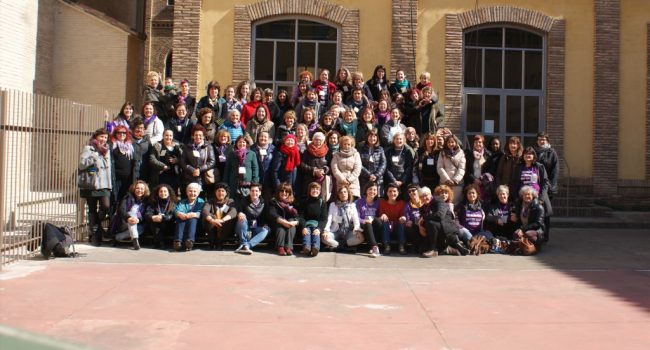 Participantes del I Encuentro de Organizaciones Feministas de Aragón.