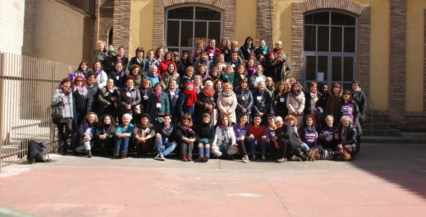 Participantes del I Encuentro de Organizaciones Feministas de Aragón.