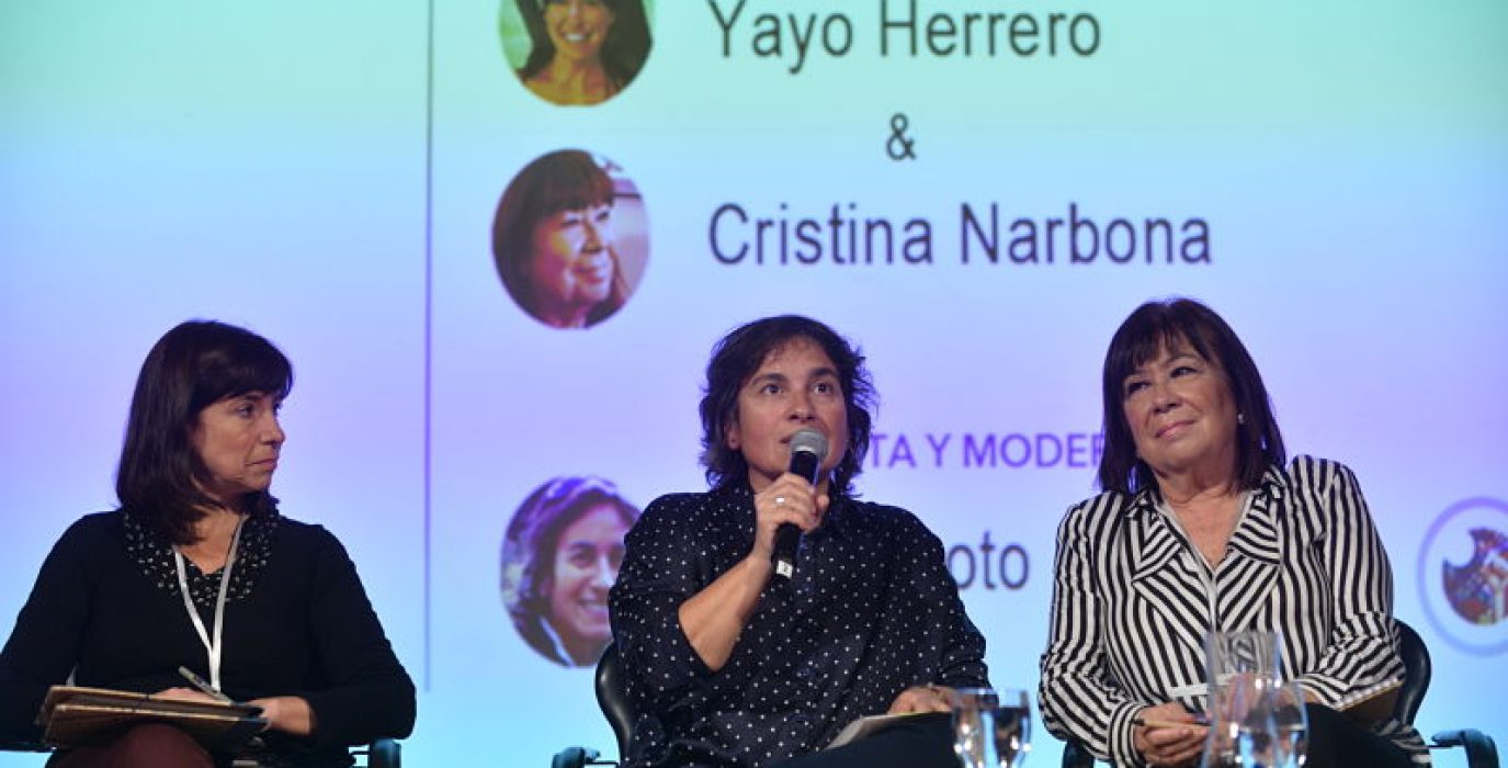 Yayo Herrero, Luisa Broto y Cristina Narbona. Foto: Ramón Comet ©