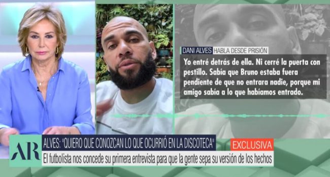Entrevista a Dani Alves en el programa de Ana Rosa, Telecinco.