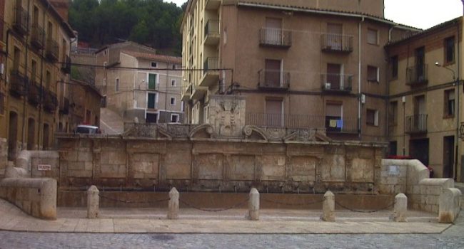 Fuente de los Veinte Caños en Daroca donde ocurrieron los hechos. Foto: Rafaelji (CC BY-SA 3.0)