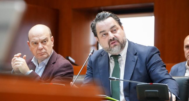David Arranz y Santiago Morón, diputados de Vox, en una imagen de 2025 | Foto: Cortes de Aragón