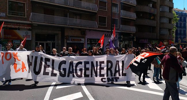 Manifestación de CNT en el 1 de Mayo