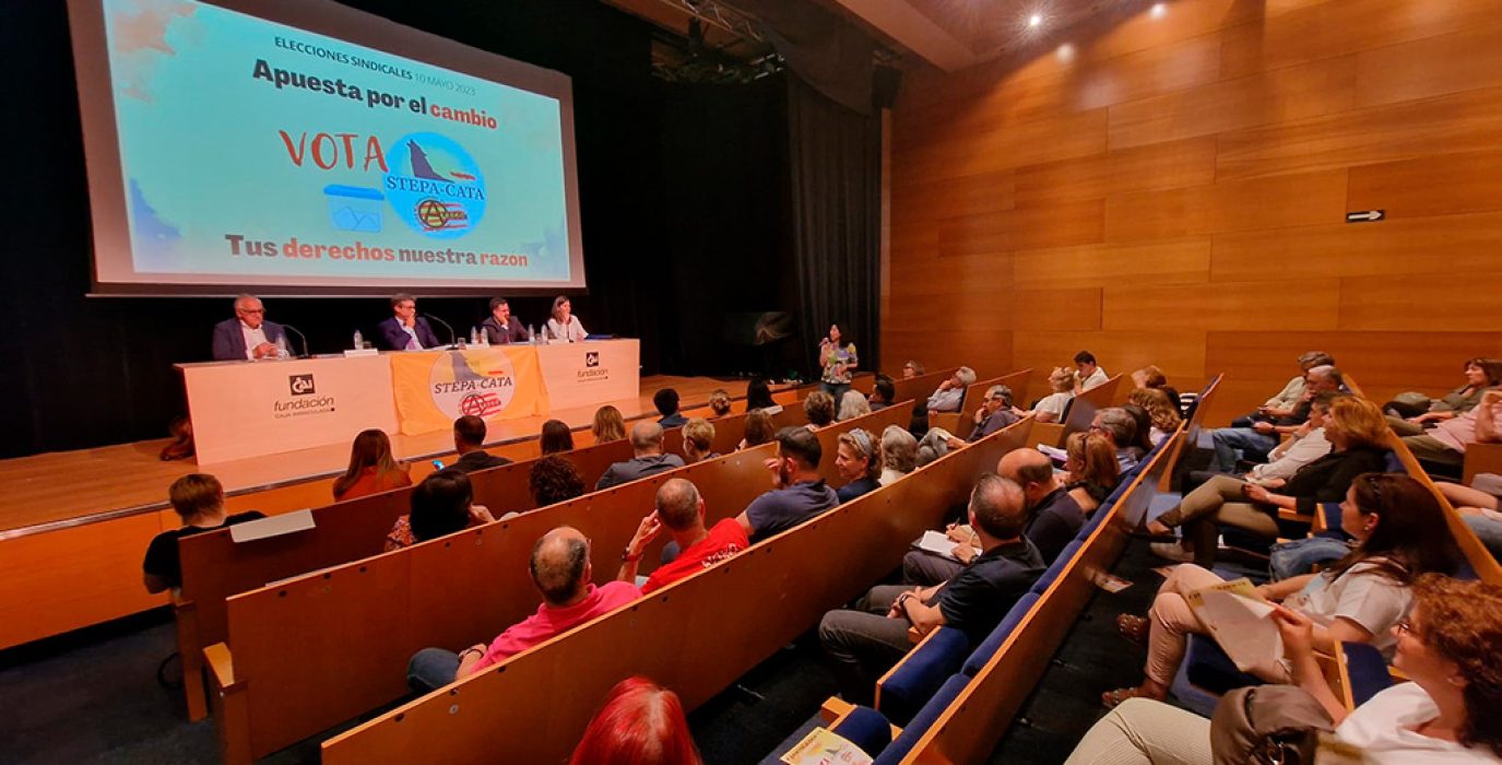 Debate sobre el abuso de temporalidad en la DGA organizado por STEPA y CATA | Foto: STEPA