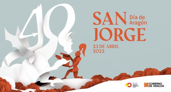 ‘Juntos en la historia’, de Gemma Bonito Segura, es el cartel del Gobierno de Aragón para este 23 de abril.