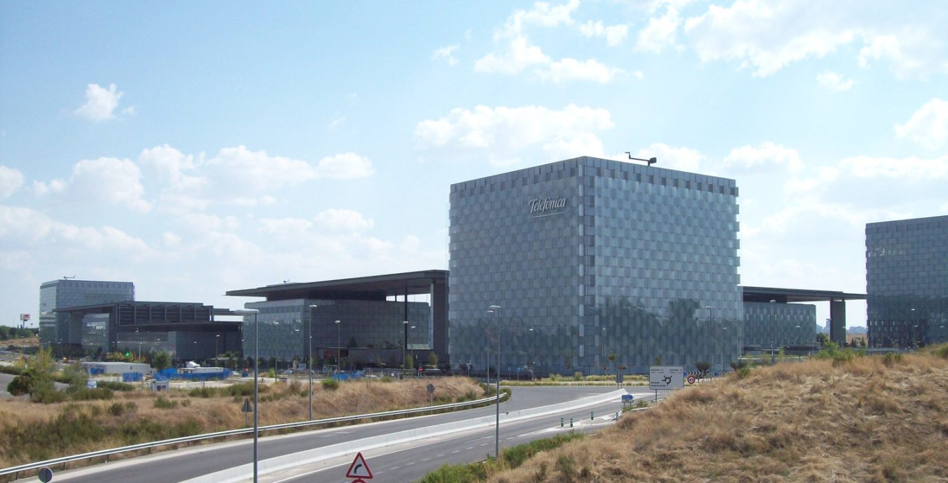 Distrito Telefónica, sede central operativa global de la compañía, en Madrid