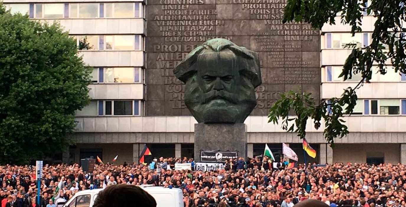 Marcha Neonazi en Chemnitz (Alemania). Foto: Twitter