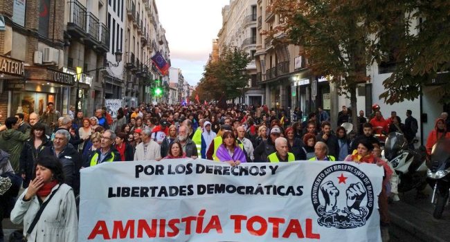 Movilización organizada por el Movimiento Antirrepresivo de Madrid. Foto: La Haine.
