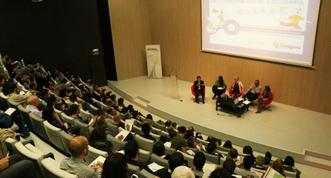 Inauguración del I Congreso de Economía Social y Solidaria (ESyS) en Zaragoza. Foto: Jorge Millaruelo (AraInfo)