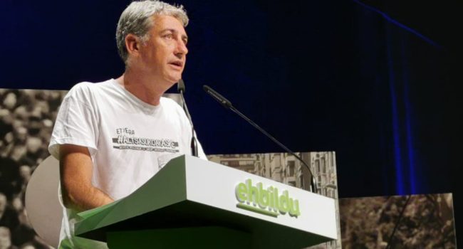 Matute durante el acto de EH Bildu. Foto: @ehbildubizkaia