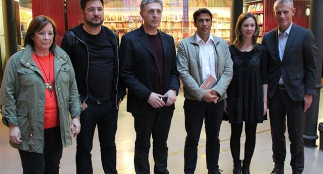 Representantes de la Izquierda Europea durante el encuentro en València.