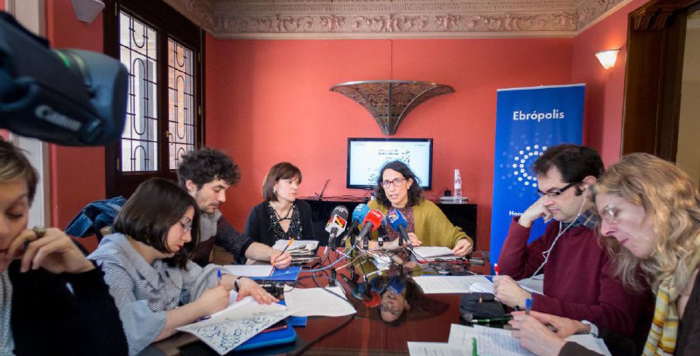Elena Gíner en la presentación del informe de Ebrópolis.